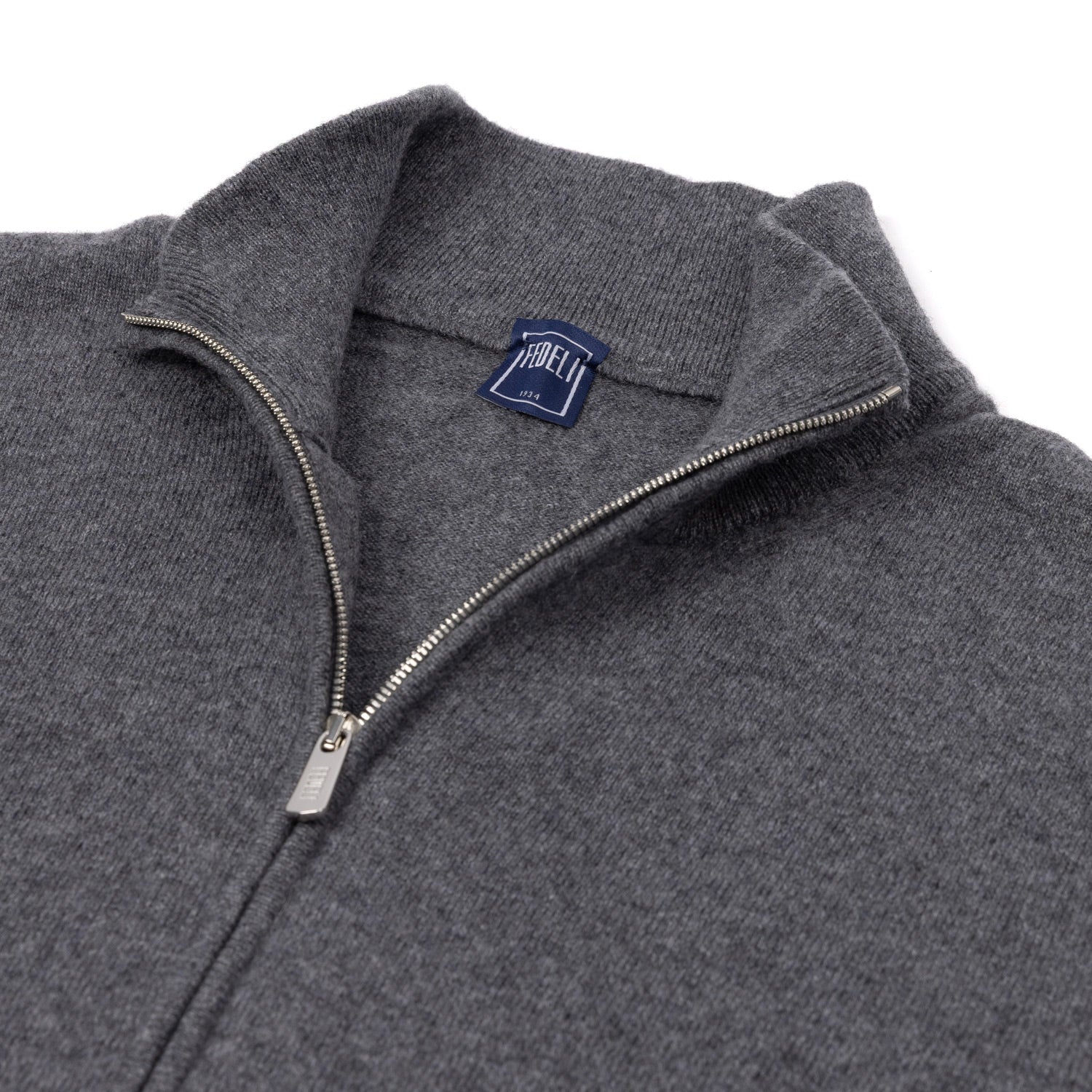 Zip Cardigan "Favonio Open" made from pure Cashmere